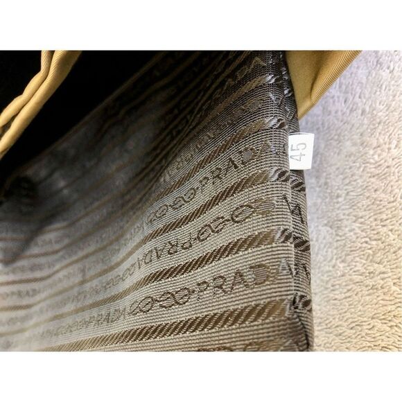 Vintage Prada Tessuto Large Tan Tote Shoulder Bag - Picture 8 of 16